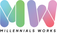 밀레니얼웍스 기업 로고 이미지